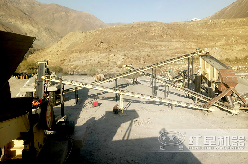 顎式破碎機加圓錐破碎機加工現場