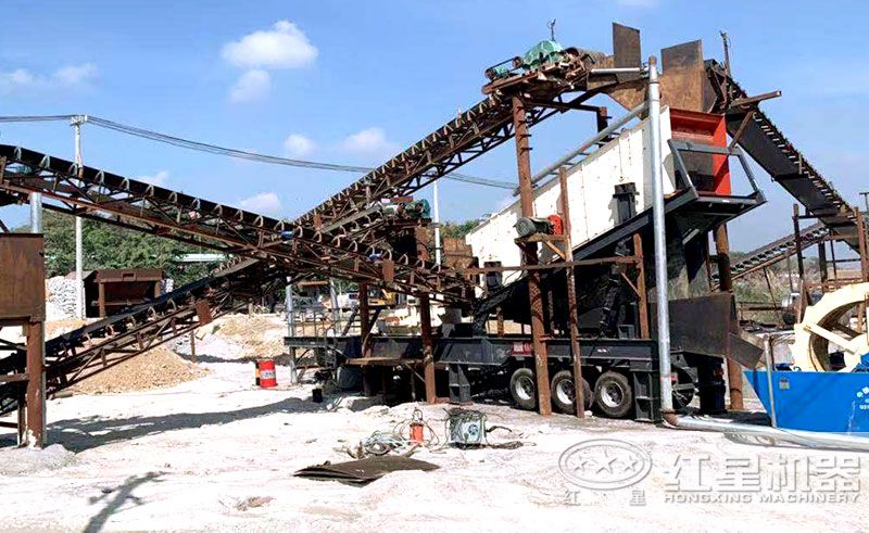 HXVSI-1145制砂機可配置在輪胎是移動破碎機上