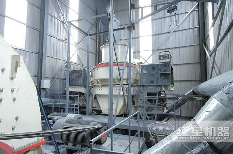 登封風化石制砂生產(chǎn)線現(xiàn)場