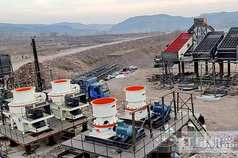 河南澠池玄武巖破碎生產線現場