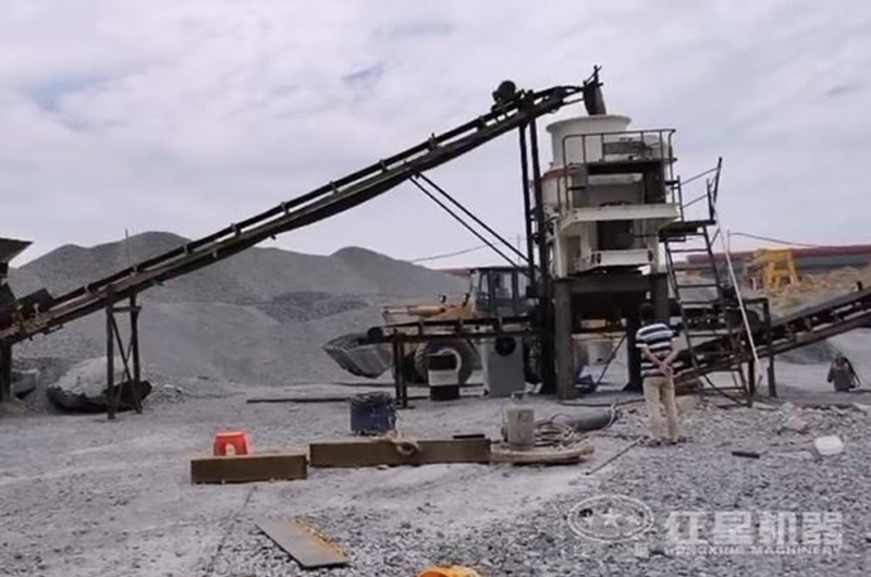 玄武巖石子制砂生產線現場