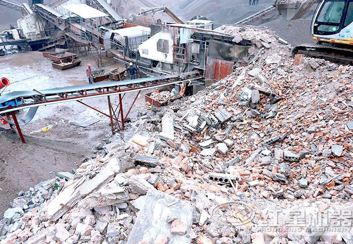 建筑垃圾處理生產(chǎn)加工廢棄磚塊