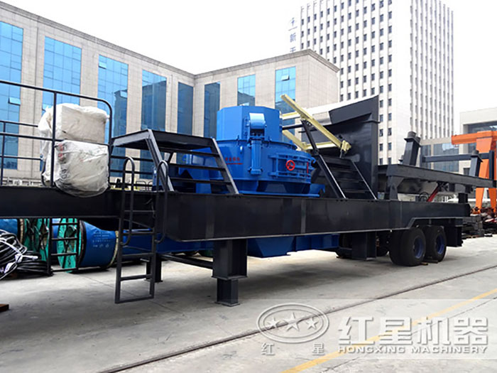 廠區擺放的移動打沙機