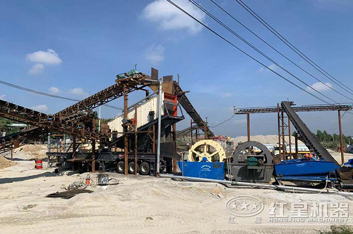 福建移動式花崗巖打砂生產線