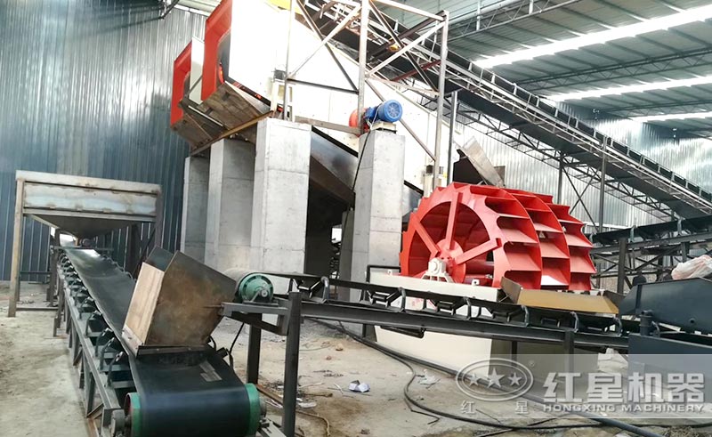 客戶洗砂機安裝現場