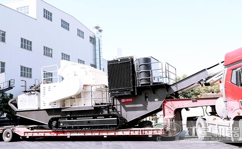 客戶定制的時產300噸的履帶式移動破碎機發貨圖