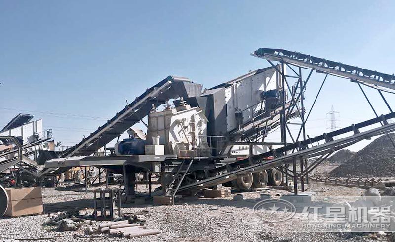 移動反擊式制砂機客戶現場