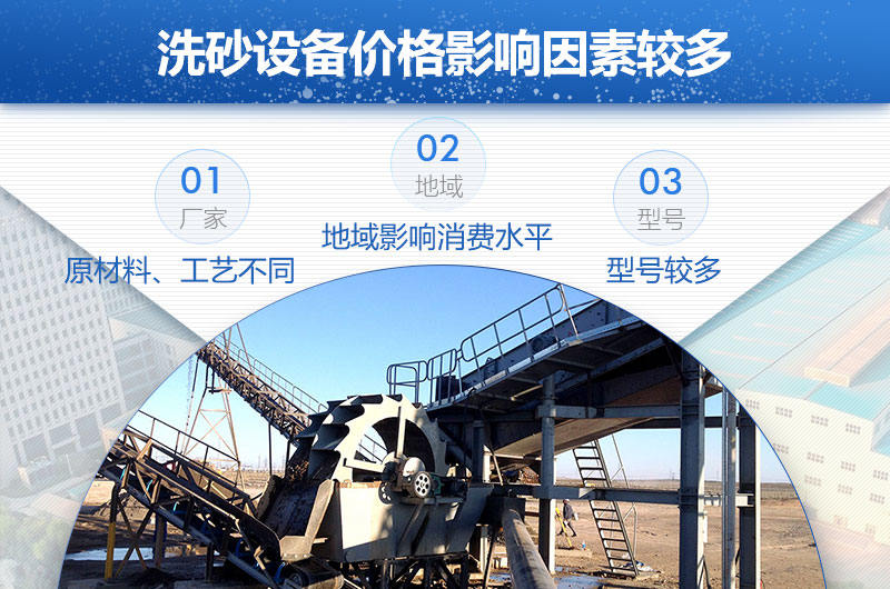 影響洗砂設(shè)備價(jià)格的因素有很多