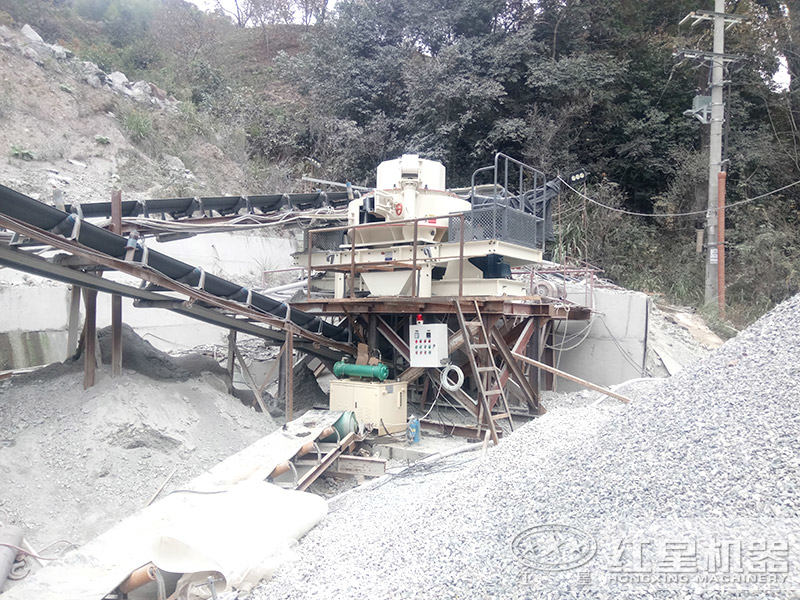 VSI制砂機(jī)打砂作業(yè)現(xiàn)場(chǎng)