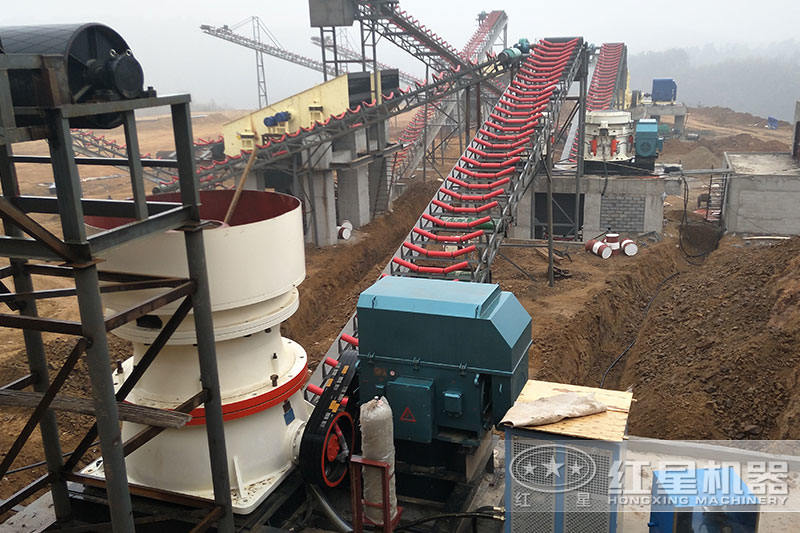 大型化石料生產線現場二