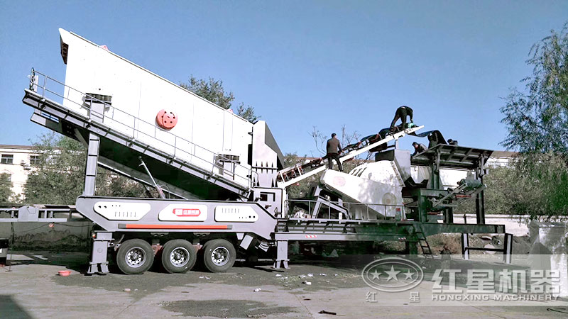 輪胎移動(dòng)磚渣粉碎機(jī)