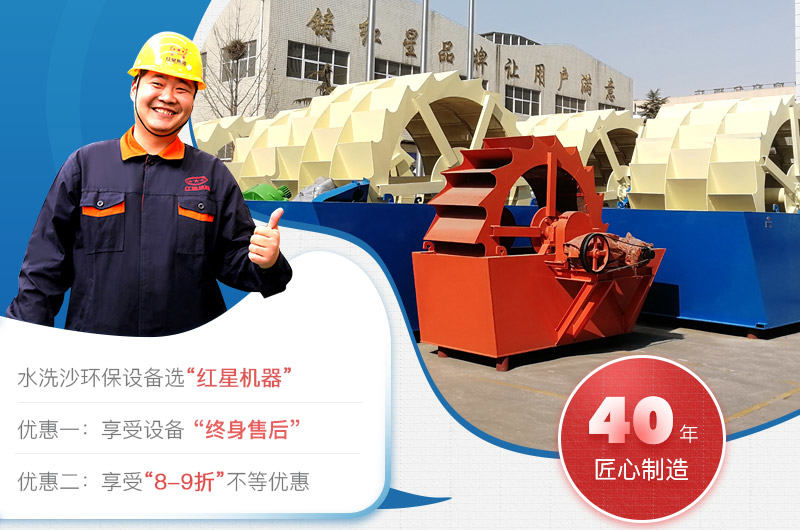 水洗沙機環保設備選紅星機器