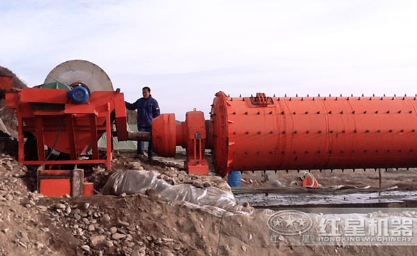 沙鐵礦磁選機安裝現場