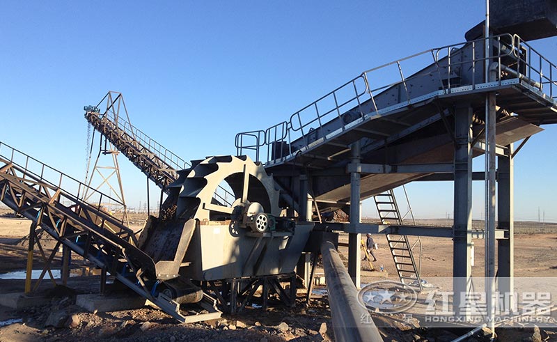 正在工作的洗砂機