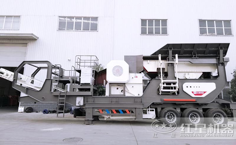 時(shí)產(chǎn)300噸石灰石移動(dòng)式破碎站廠區(qū)圖