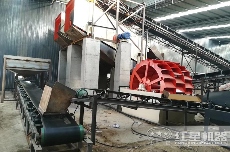 時產(chǎn)400噸洗砂現(xiàn)場