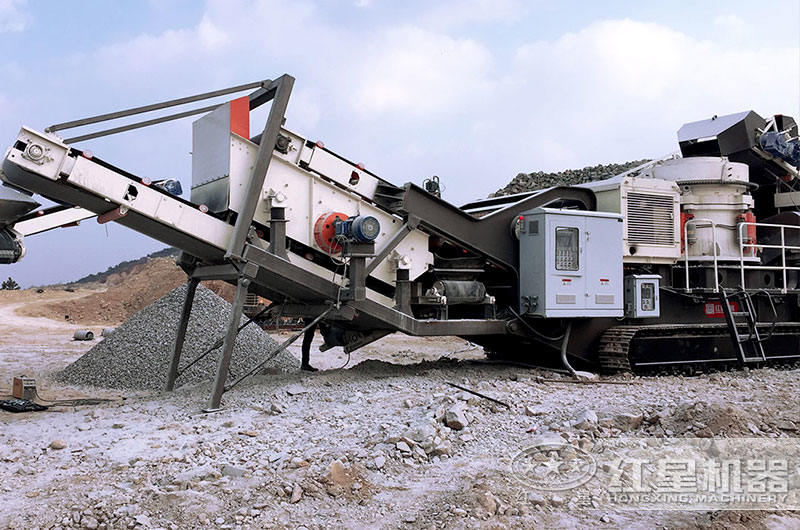 履帶式移動粉沙一體機(jī)現(xiàn)場碎沙