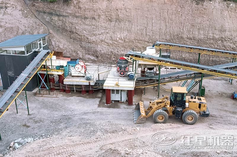 花崗巖破碎篩分，河北用戶現場實拍