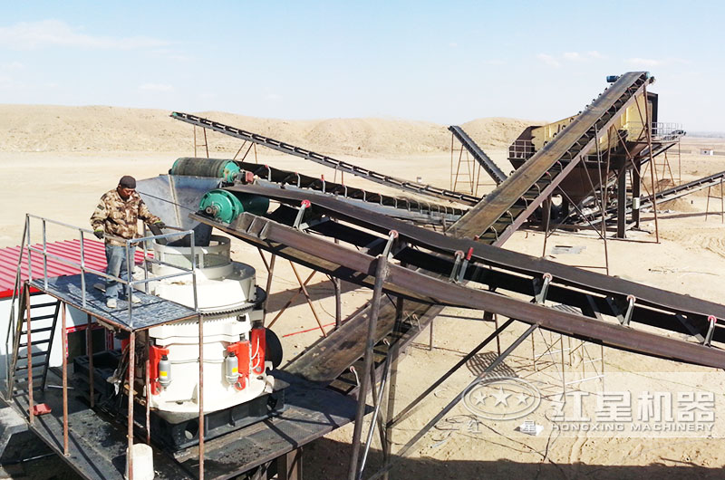 圓錐破碎機生產(chǎn)現(xiàn)場