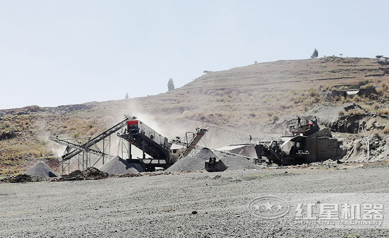 移動制砂機現場