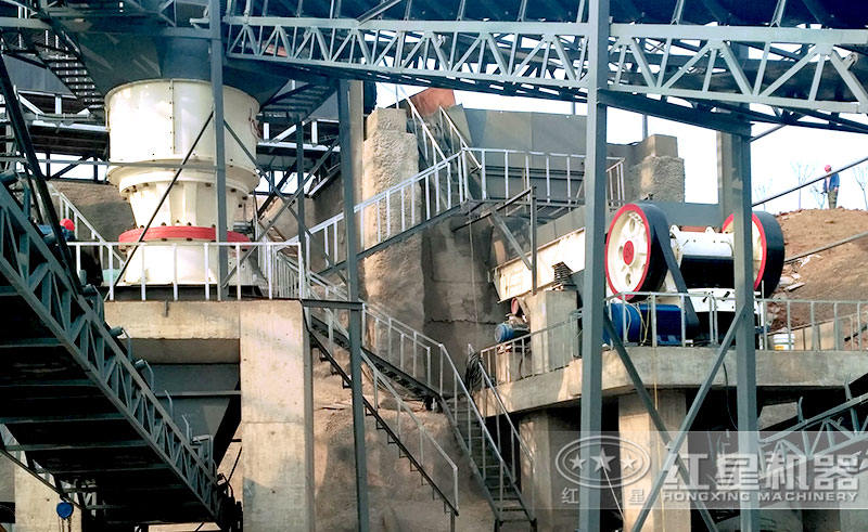 輝綠巖生產線現場