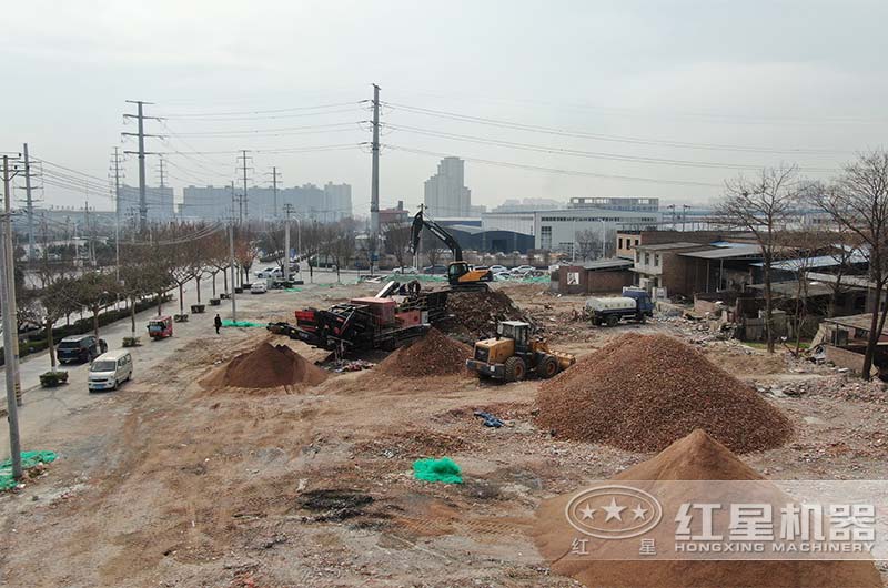 WT1213S-D履帶移動反擊破碎站建筑垃圾處理廠