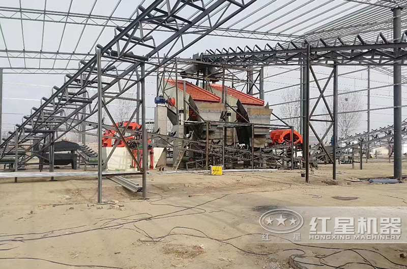 安徽日產(chǎn)6000噸水洗沙生產(chǎn)線現(xiàn)場