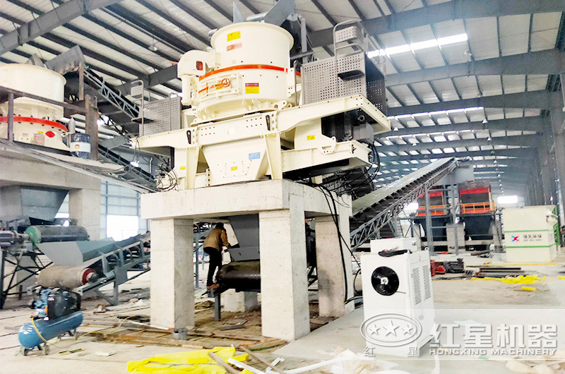 巖石制砂機現場