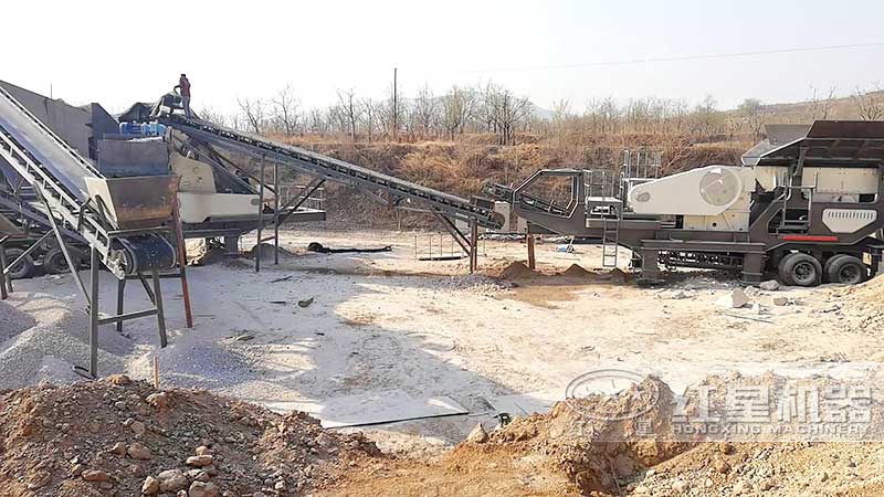 移動式珍珠巖制砂生產線現(xiàn)場