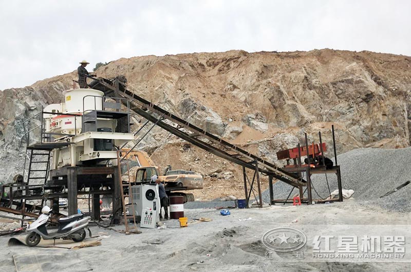 石頭制砂加工生產(chǎn)客戶現(xiàn)場(chǎng)