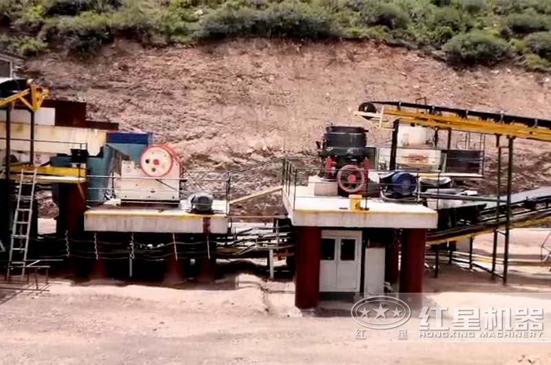固定式69鄂破破碎硬石料現場
