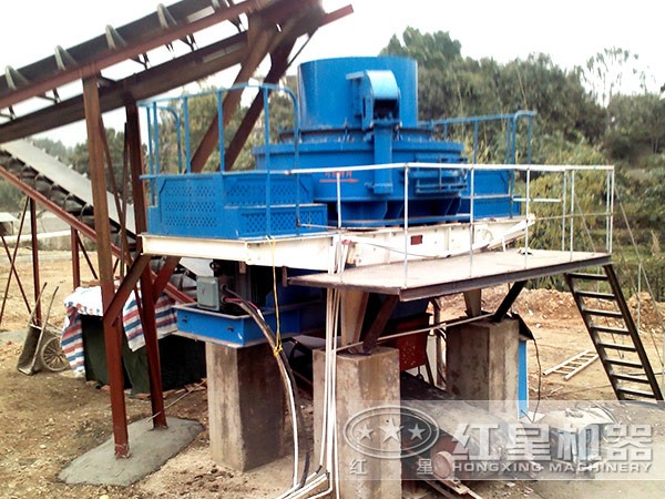 石屑TK8618制砂機現場作業圖