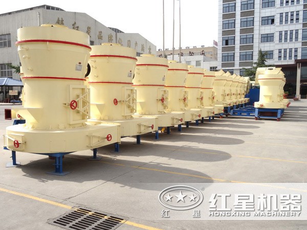 廠區排列整齊的5R立式磨粉機