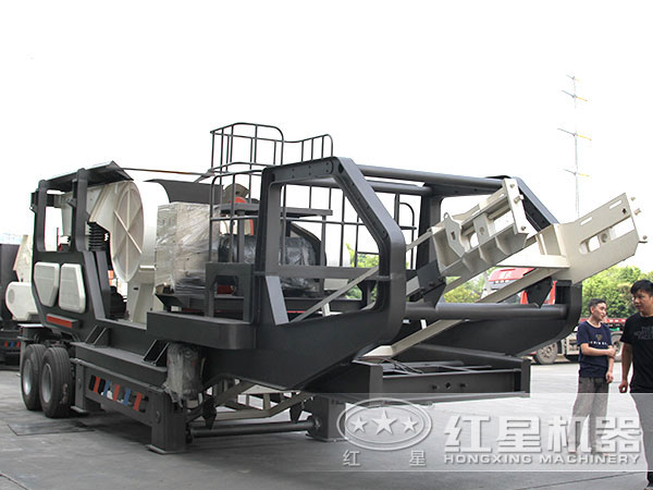 時產80-100噸輪胎式移動瞌石機