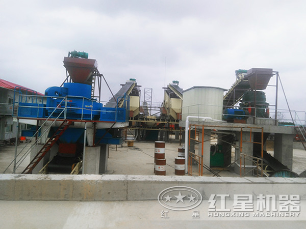 風化石制砂生產線現場