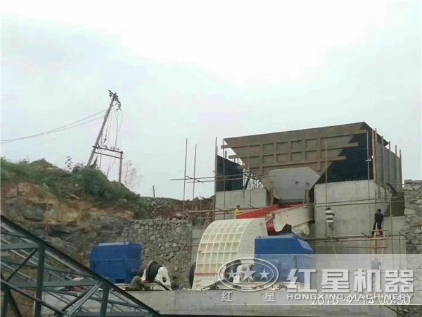 時產1500噸重錘式破碎石料生產線設備