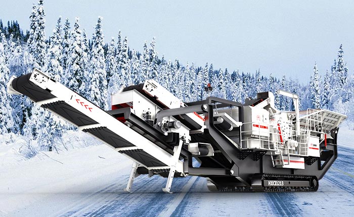 天寒地凍擋不住移動式破碎機的腳步