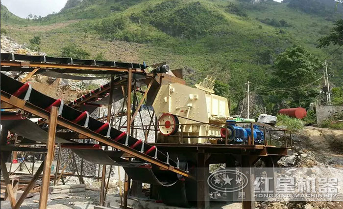 花崗巖制砂現場