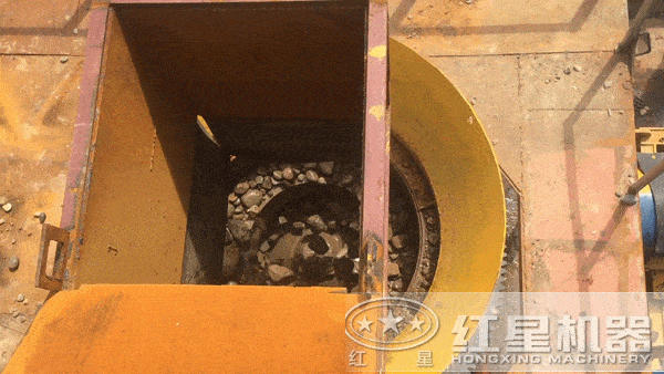 圓錐破碎機加工物料示意圖