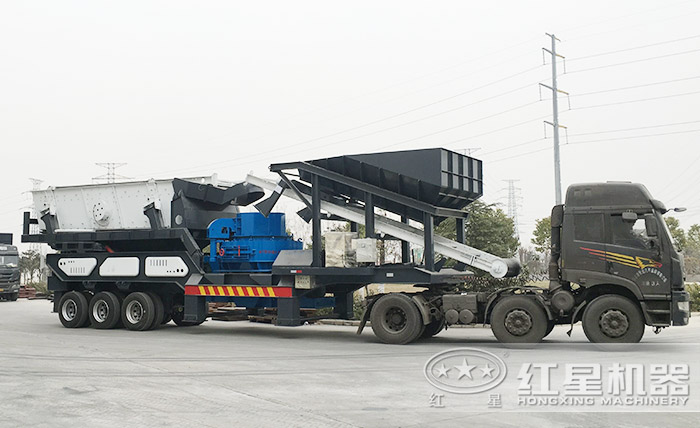 紅星可移動粉沙機發貨了