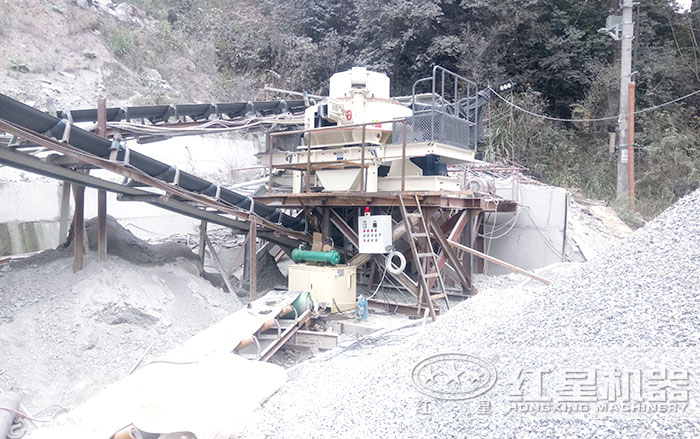 沖擊式破碎機制沙生產現場