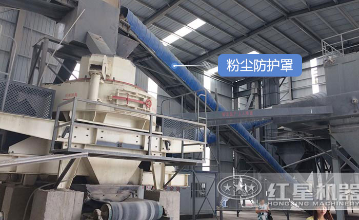 紅星石子碎石機用戶施工現場