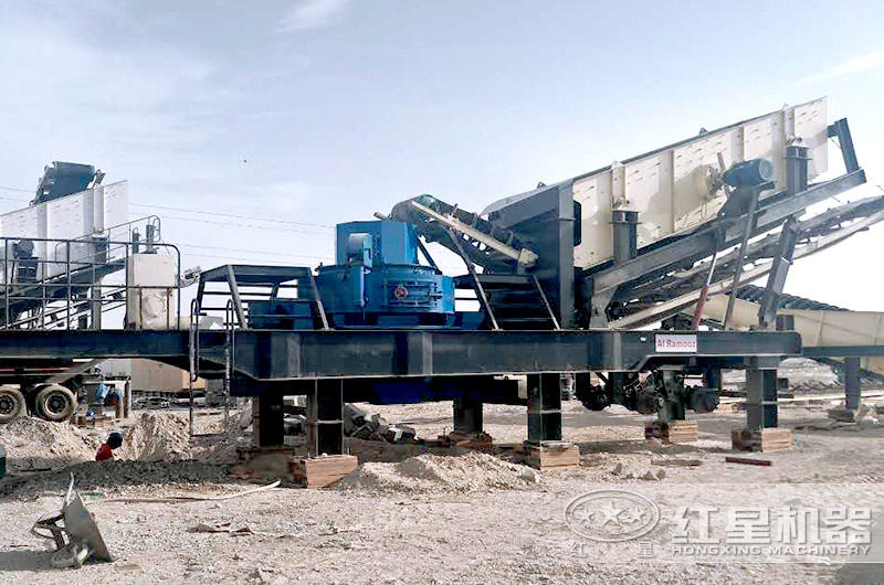 輪胎式移動式鵝卵石制沙機