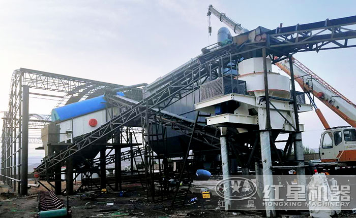 紅星機器為用戶配置的固定作業的沙子生產線