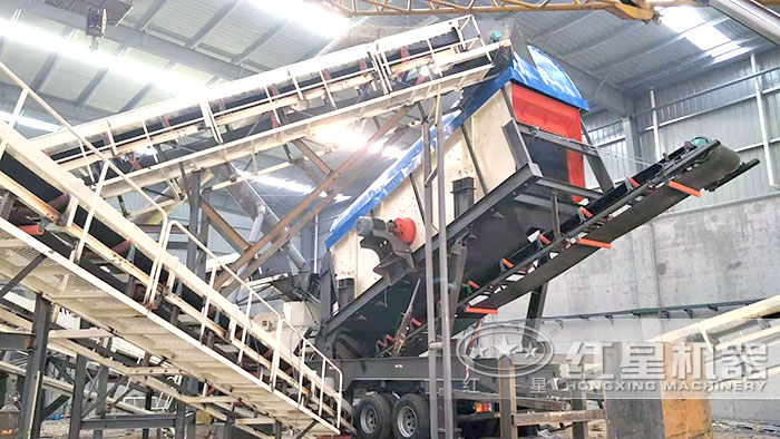 移動大型碎砂機濟源用戶現場