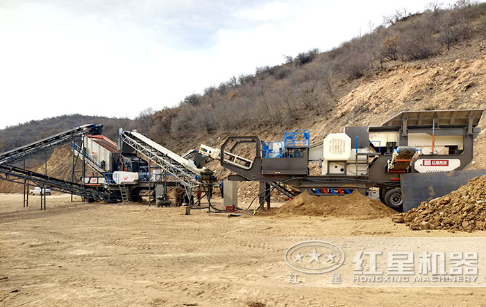 搭載顎式破碎機、反擊式破碎機