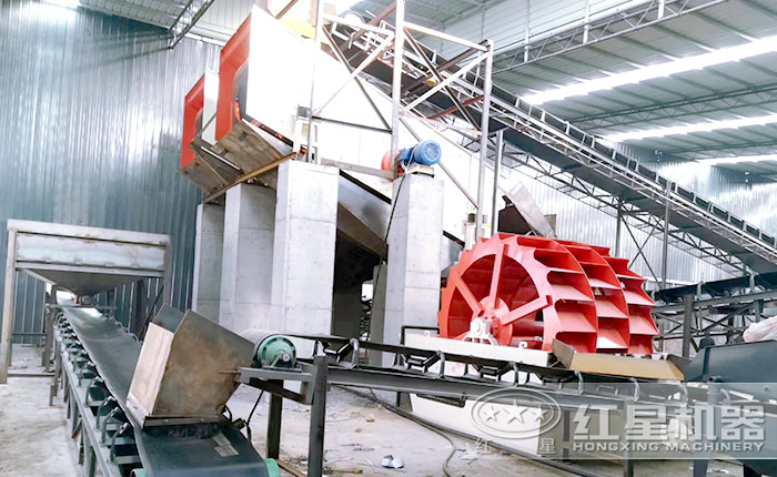 三輪洗砂機現場