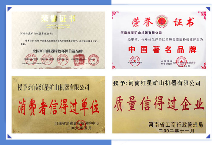 紅星機(jī)器榮譽(yù)證書