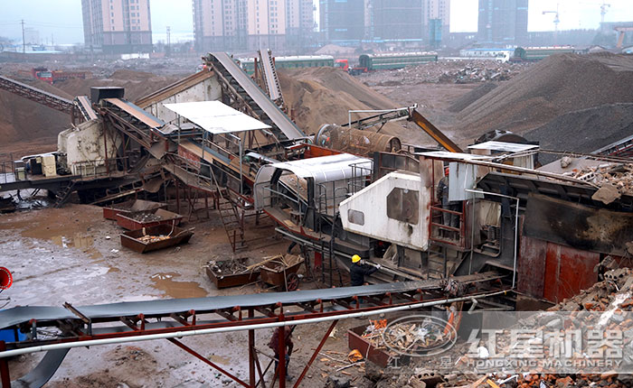 建筑垃圾處理現(xiàn)場