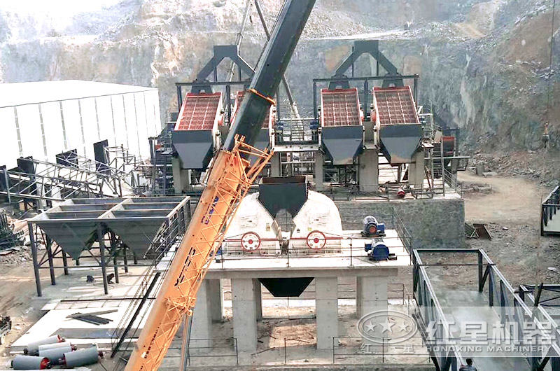 重錘式破碎機施工現場